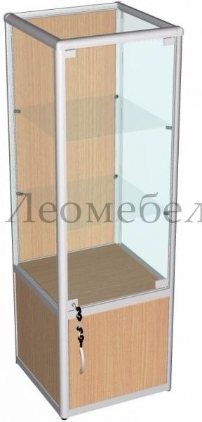 ВА-330-Д Витрина из профиля с накопителем и задней стенкой ДСП